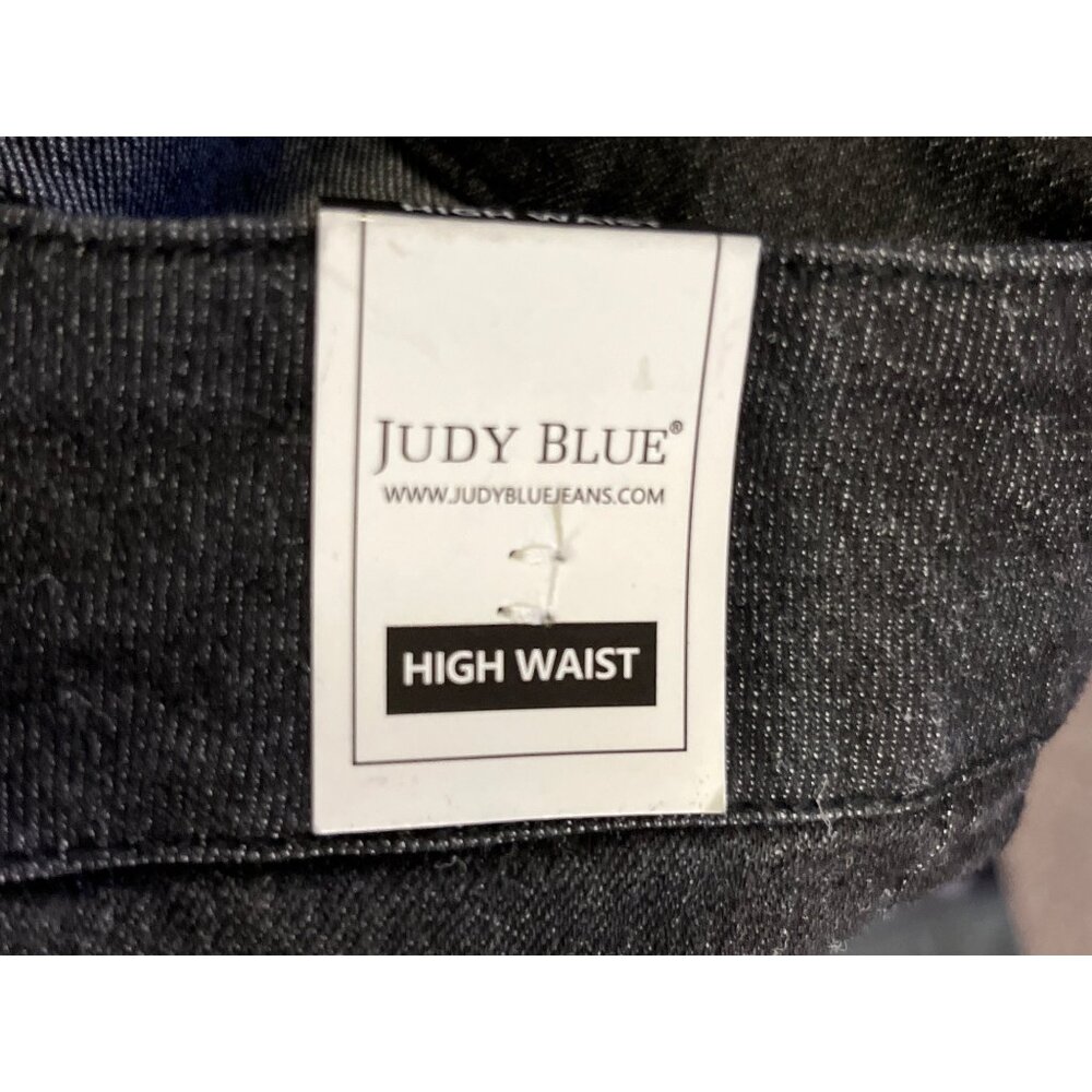 Judy Blue High Waist Black Jeans Womens M Lightweight Split Hem Stretch Denim - Picture 8 of 16